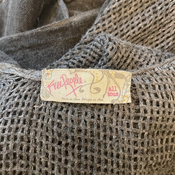 Free People One Size Gray Drapey Wrap/Shawl Drop Sholder Mixed Fabric EU… - Picture 6 of 6